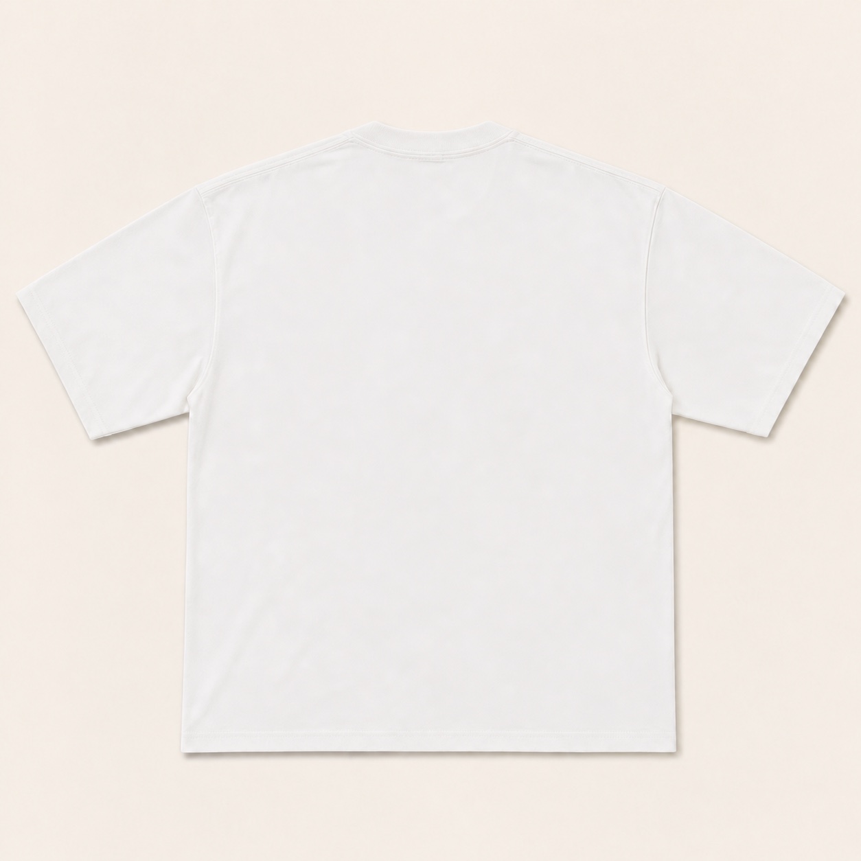 Simple Core Tee / Bone, back view
